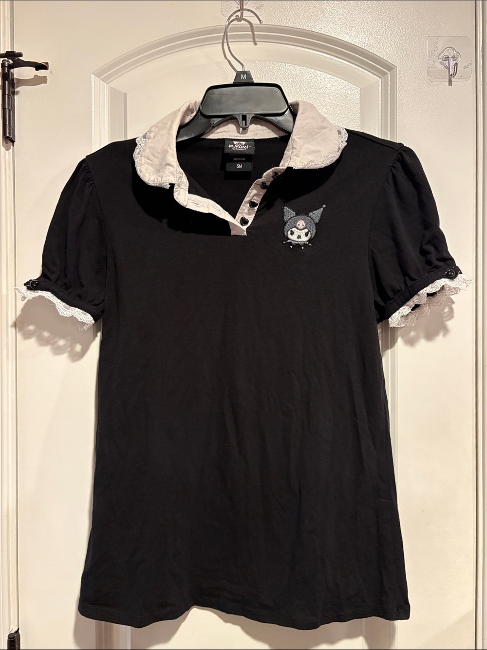 Kuromi Collared Lace Shirt
